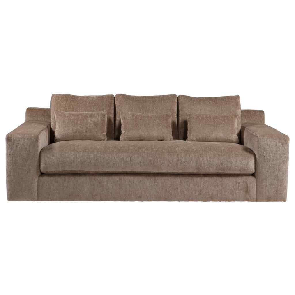 Rita Bench Seat Sofa - Artistica Upholstery Brown with Pillows