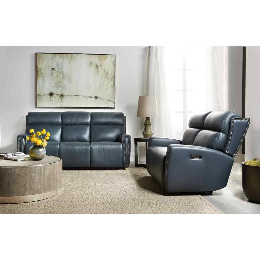 Ruthe Zero Gravity Power Recline Loveseat with Power Headrest Medium Blue