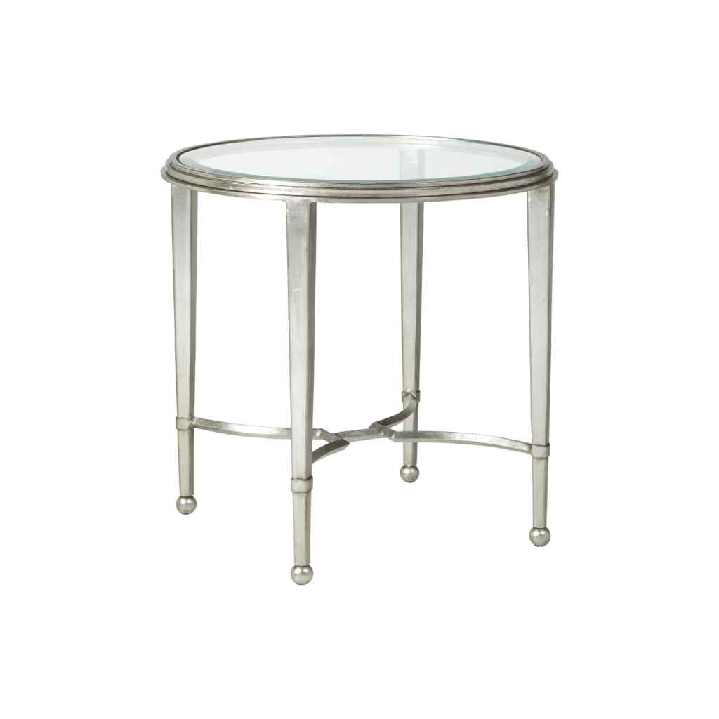 Sangiovese Round End Table - Metal Designs Silver