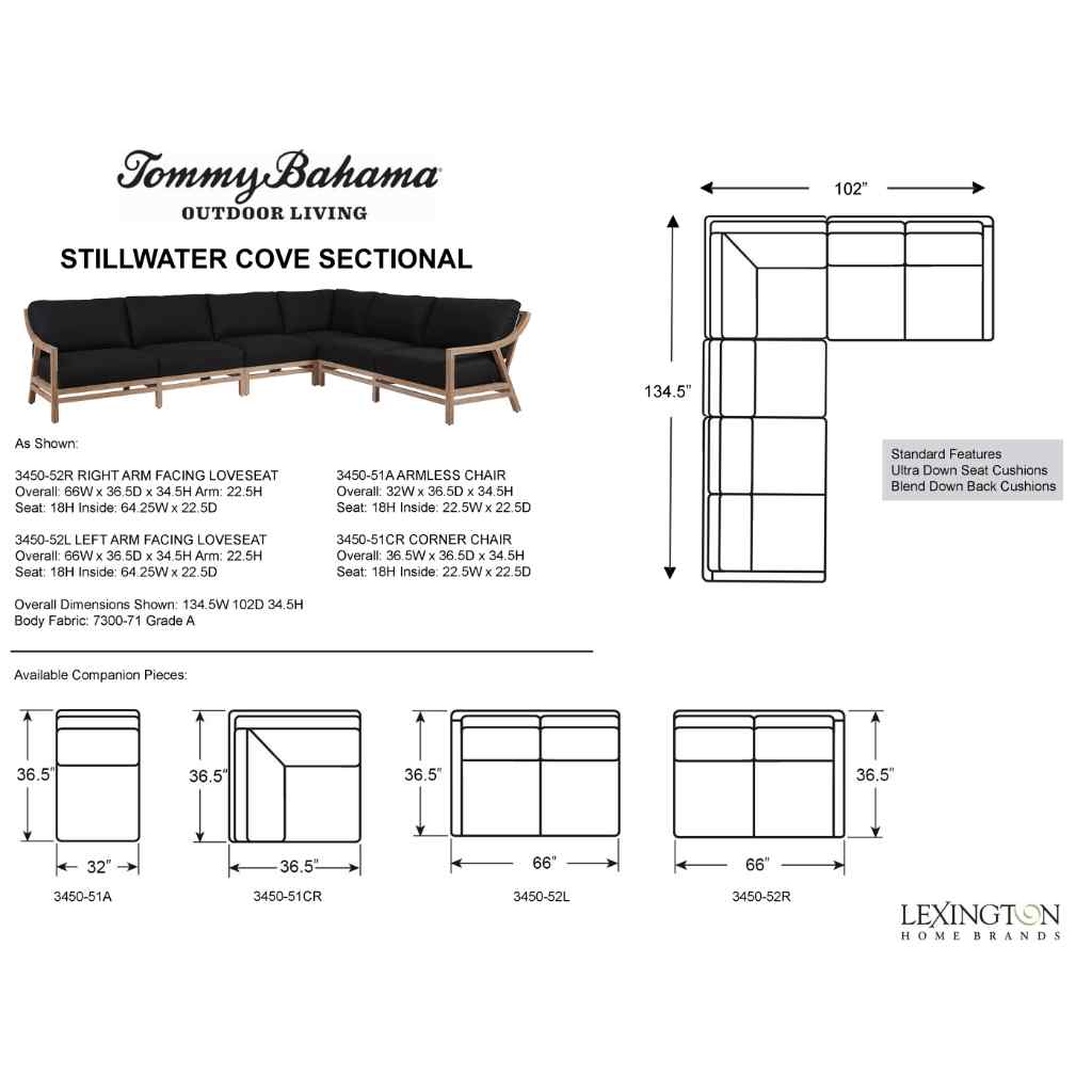 Sectional - Stillwater Cove Brown