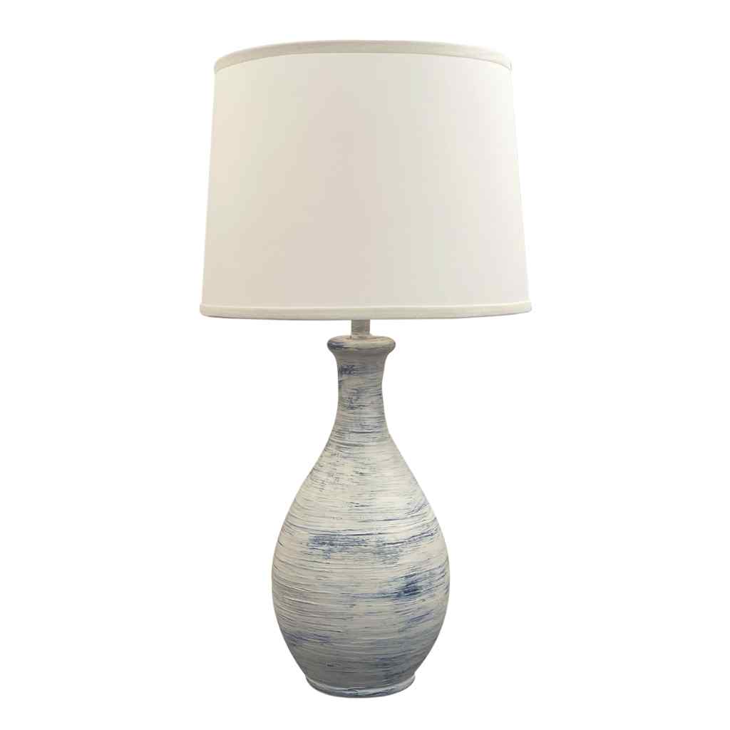 Shabby Nautical Ridged Tear Drop Table Lamp Shabby Nautical