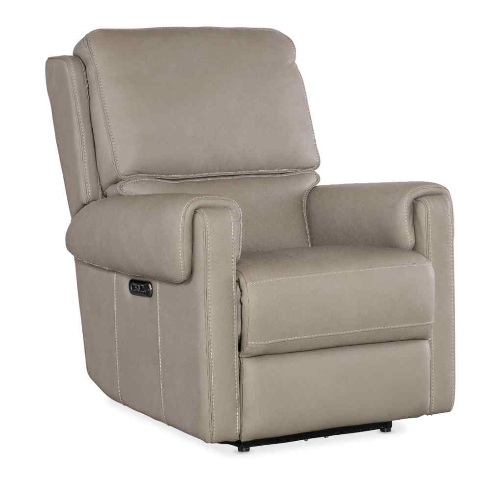 Somers Power Recliner with Power Headrest - II Light Gray