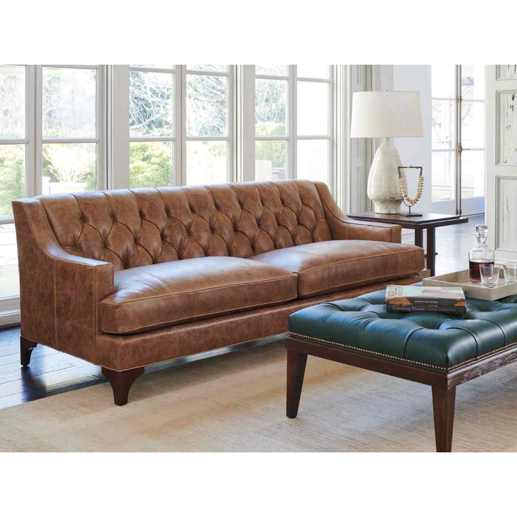 Sonoma Leather Sofa Brown