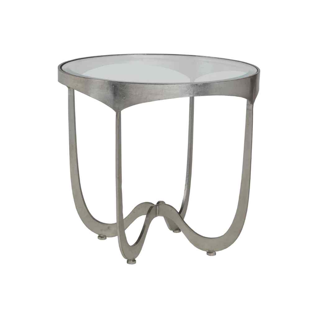 Sophie Round End Table - Metal Designs Silver