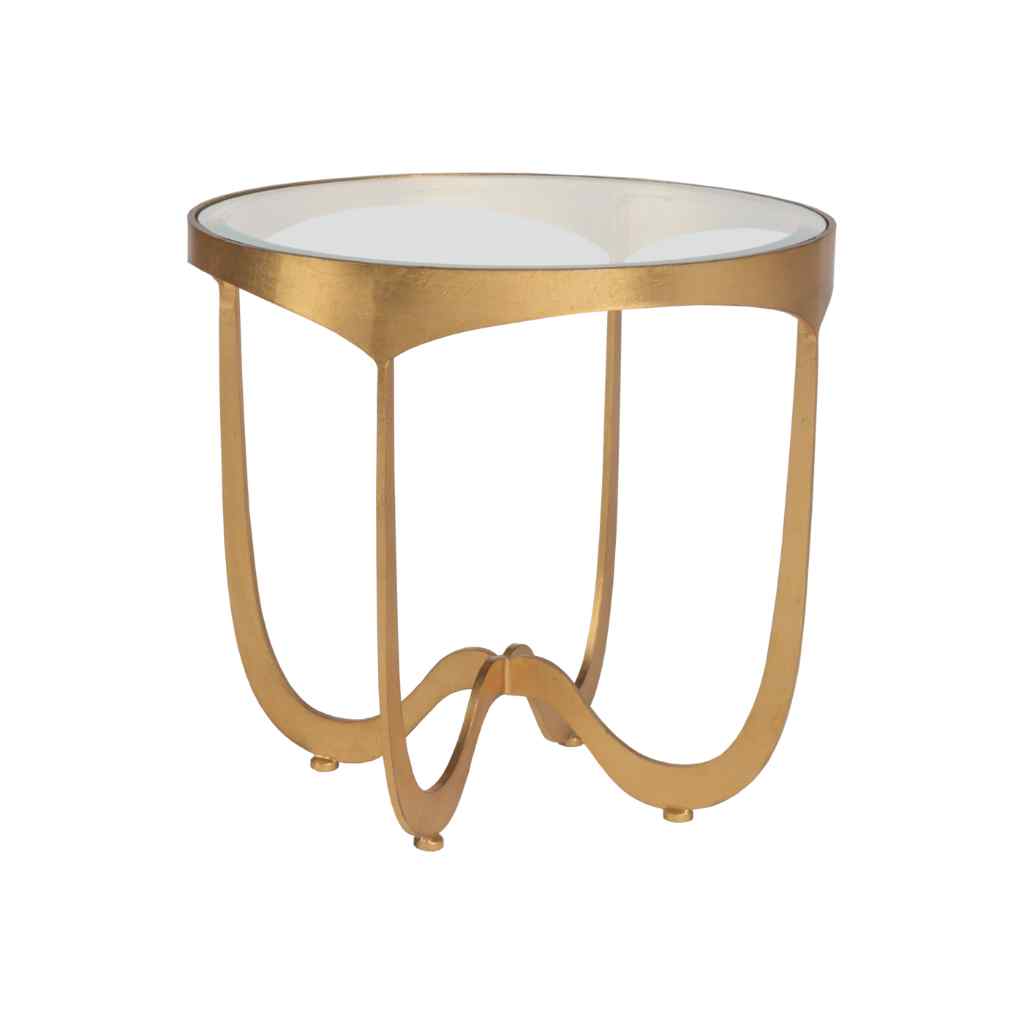 Sophie Round End Table - Metal Designs Gold