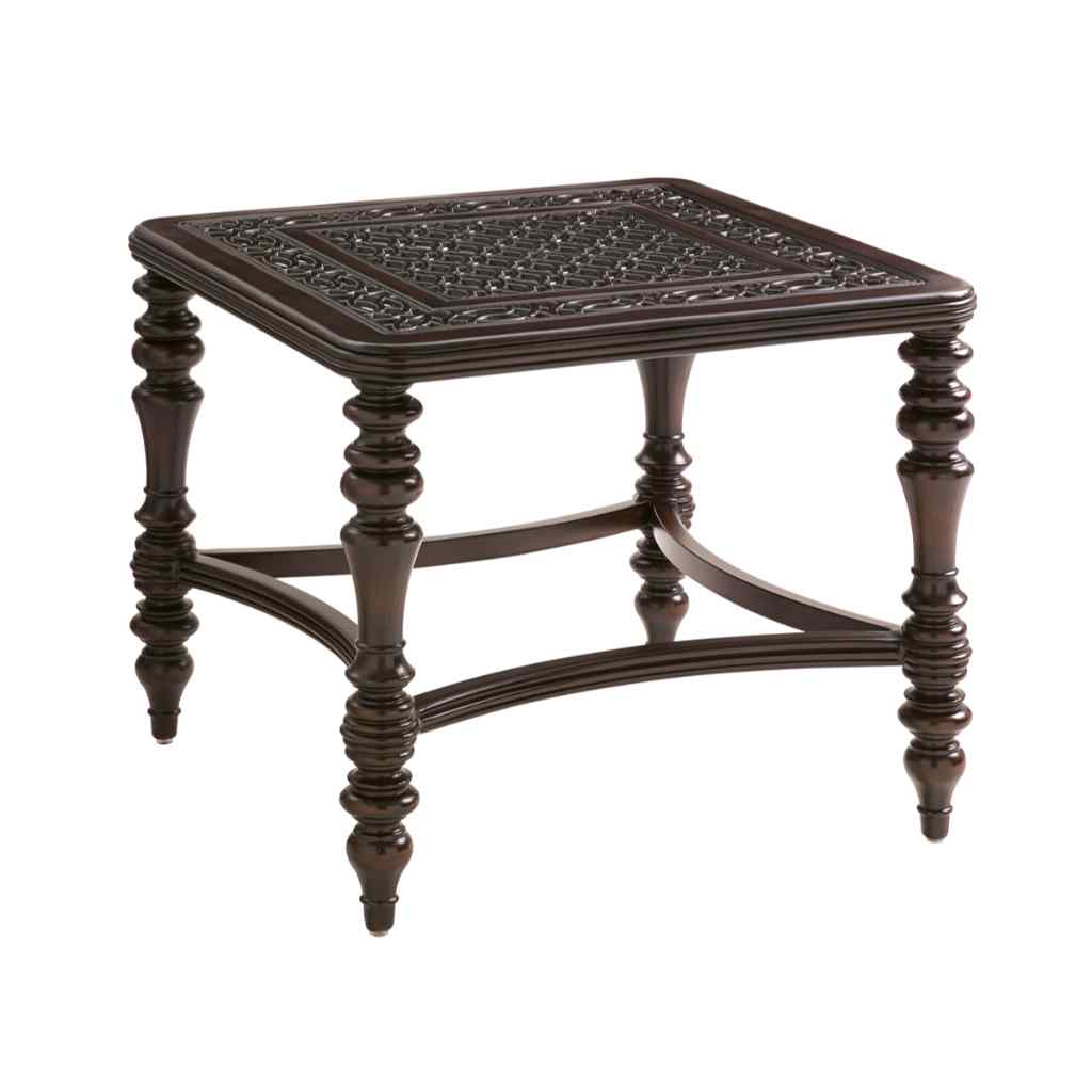 Square End Table - Royal Kahala Black Sands Brown