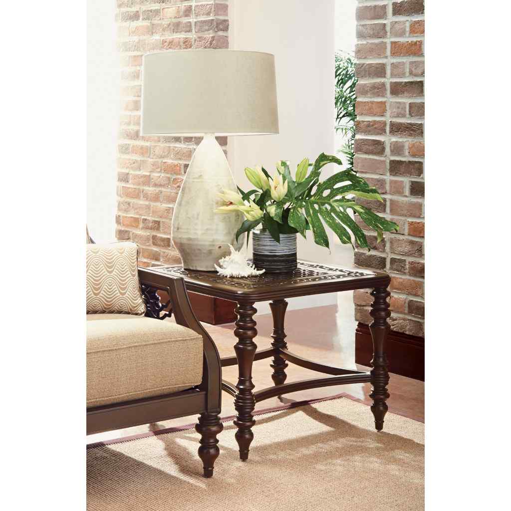 Square End Table - Royal Kahala Black Sands Brown