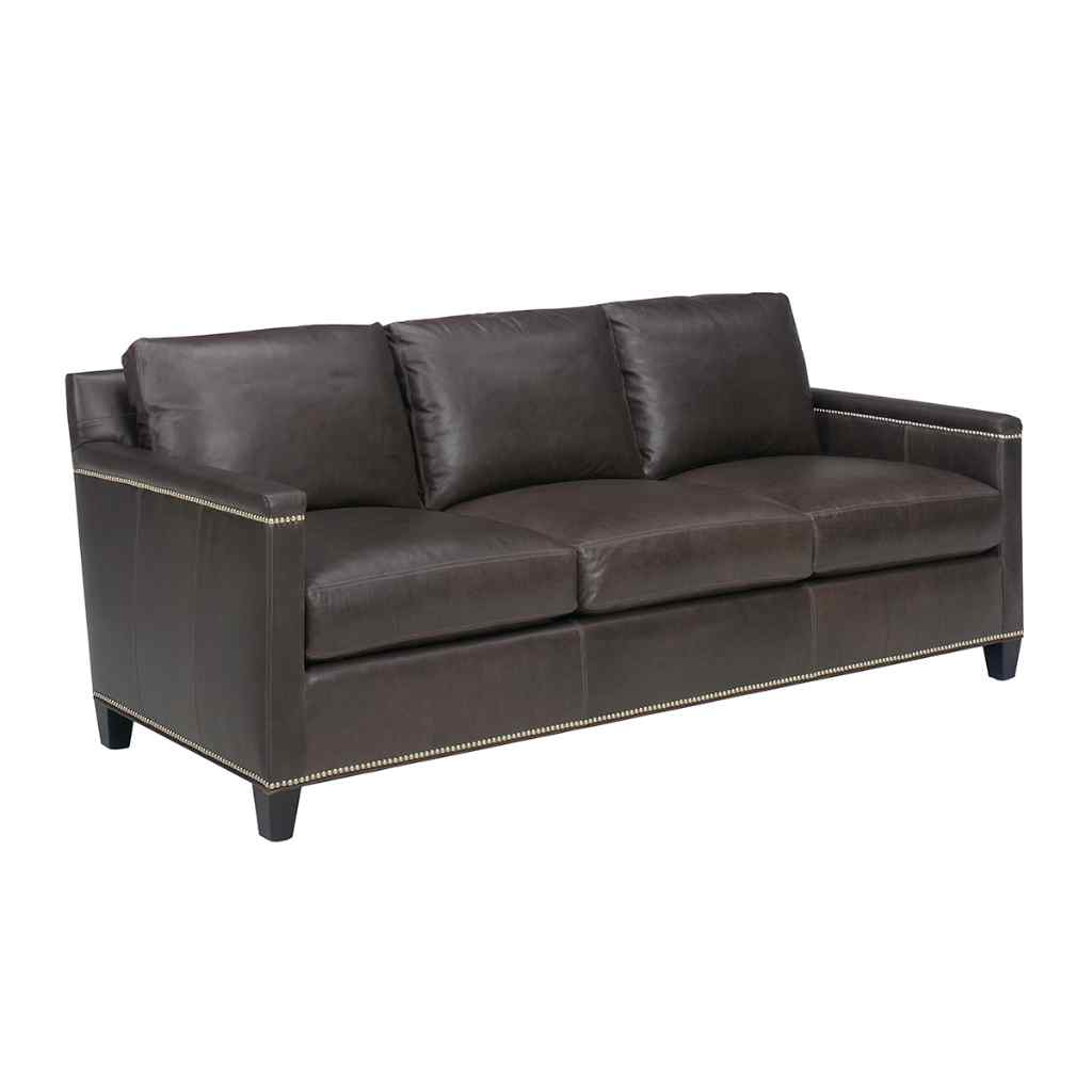 Strada Leather Sofa Misty Gray