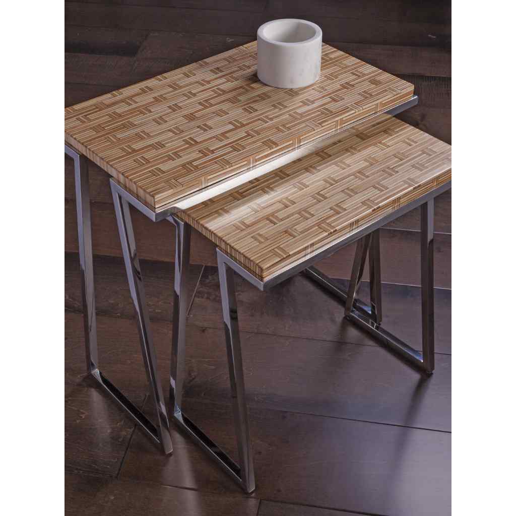 Thatch Nesting Tables Brown