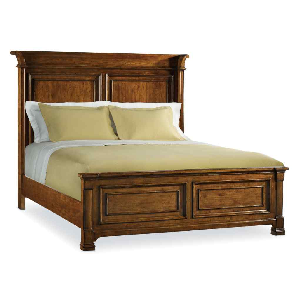 Tynecastle California King Panel Bed Dark Brown