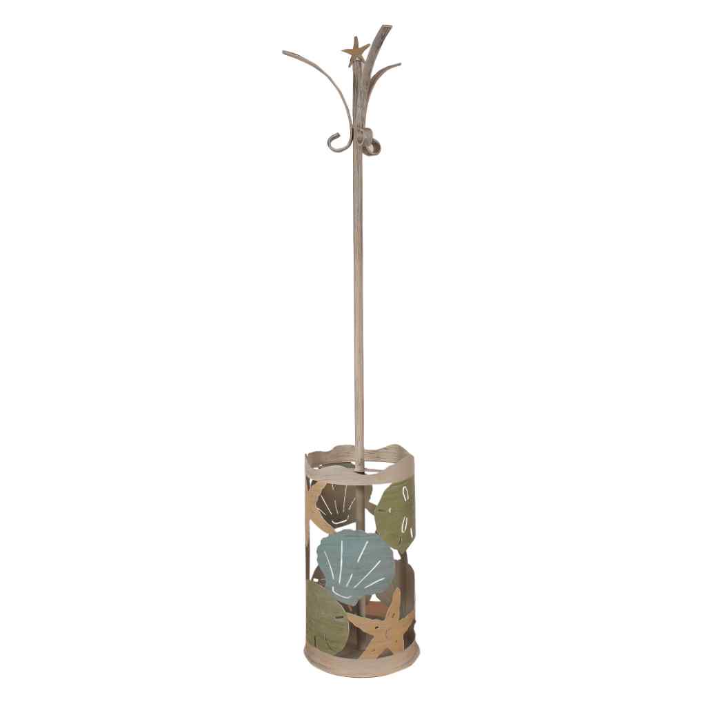 Umbrella-Coat Rack With Multi Shell Accent Cottage/Multi Cottage Accent