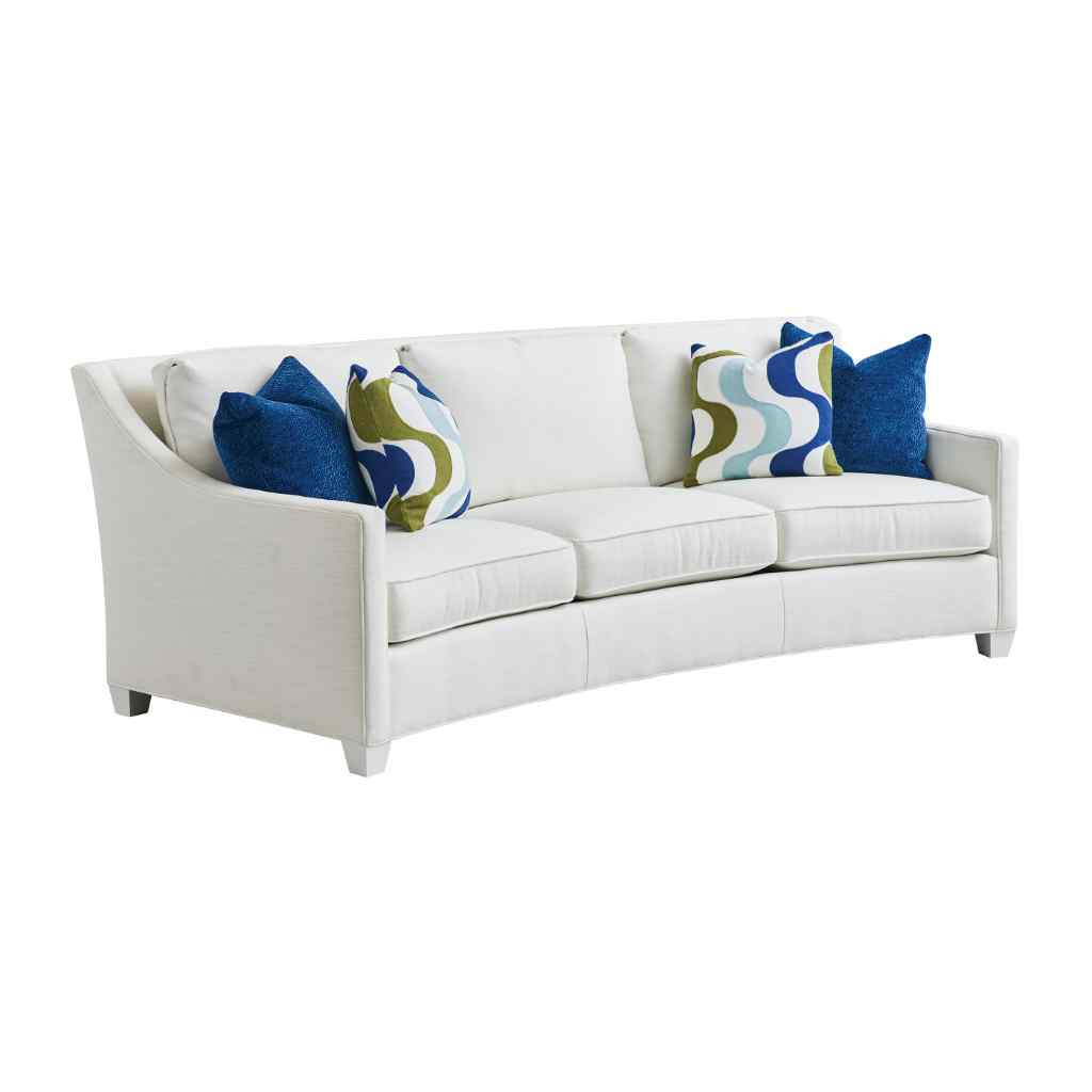 Valenza Curved Sofa Silver Leaf