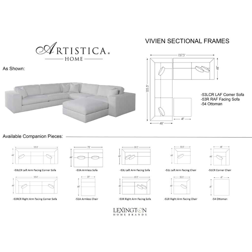 Veronica Sectional - Artistica Upholstery II White