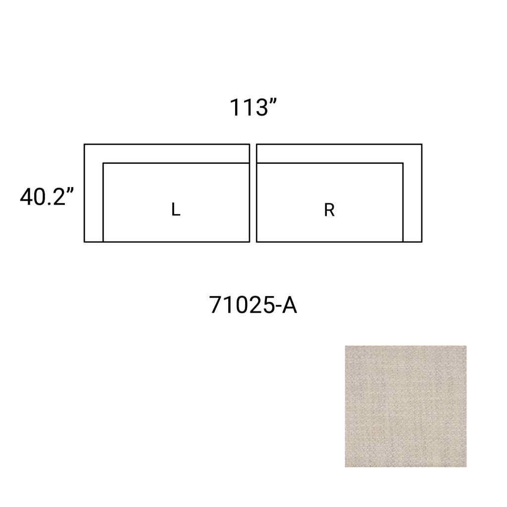 Warner Oatmeal 2 Piece Sofa Set Beige