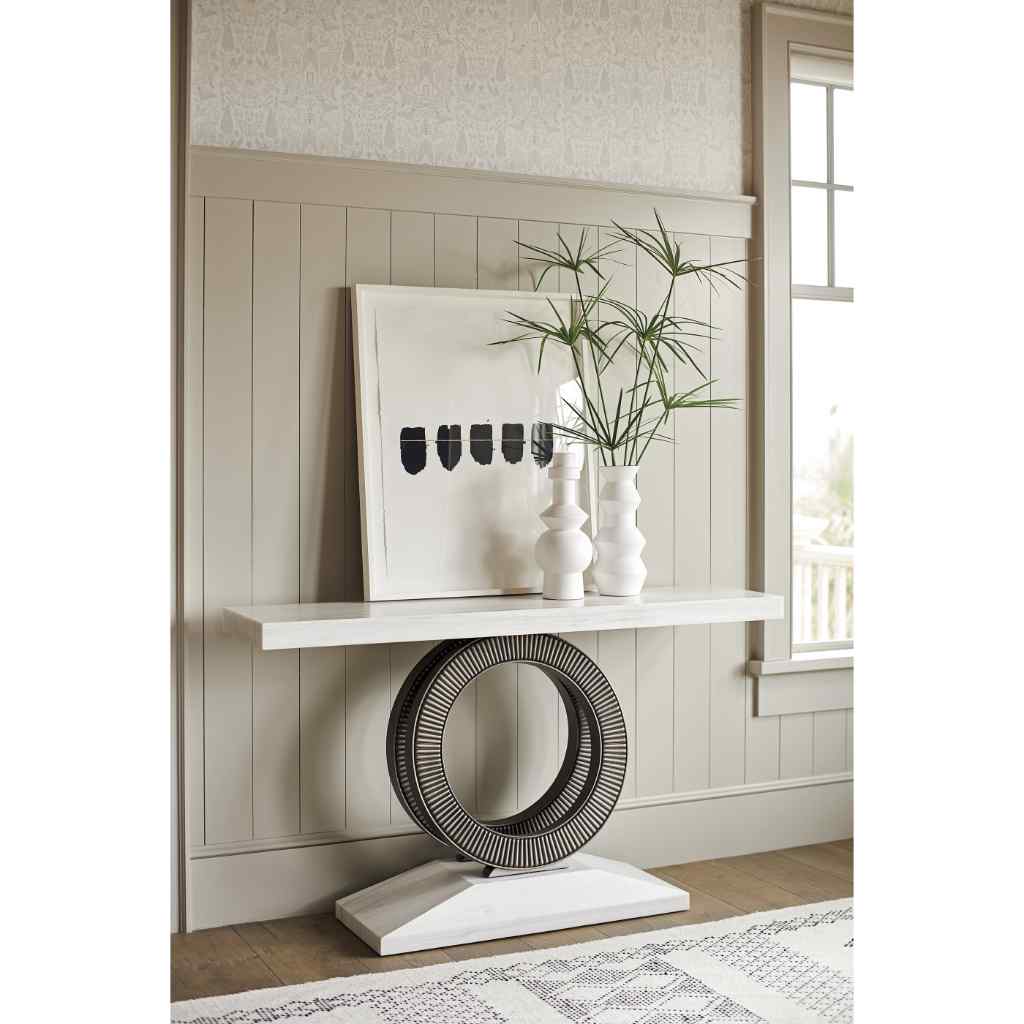 Wayfarer Stone Top Console Brown