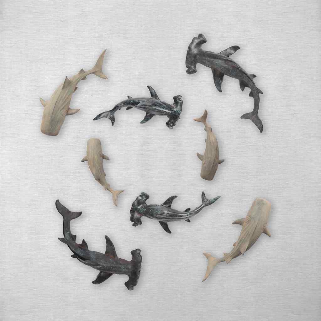 Willa Large Wall Mountable Whale Shark Sculpture Gray