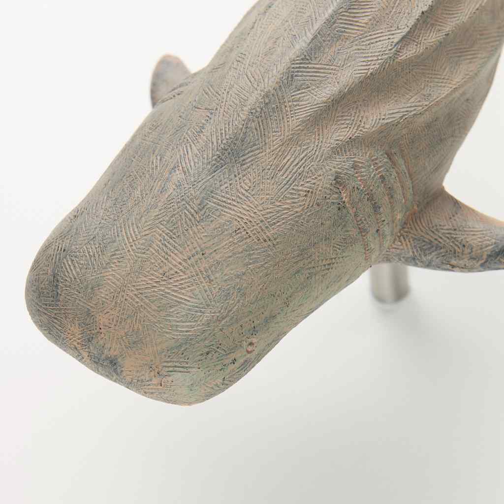 Willa Small Whale Shark Sculpture Gray