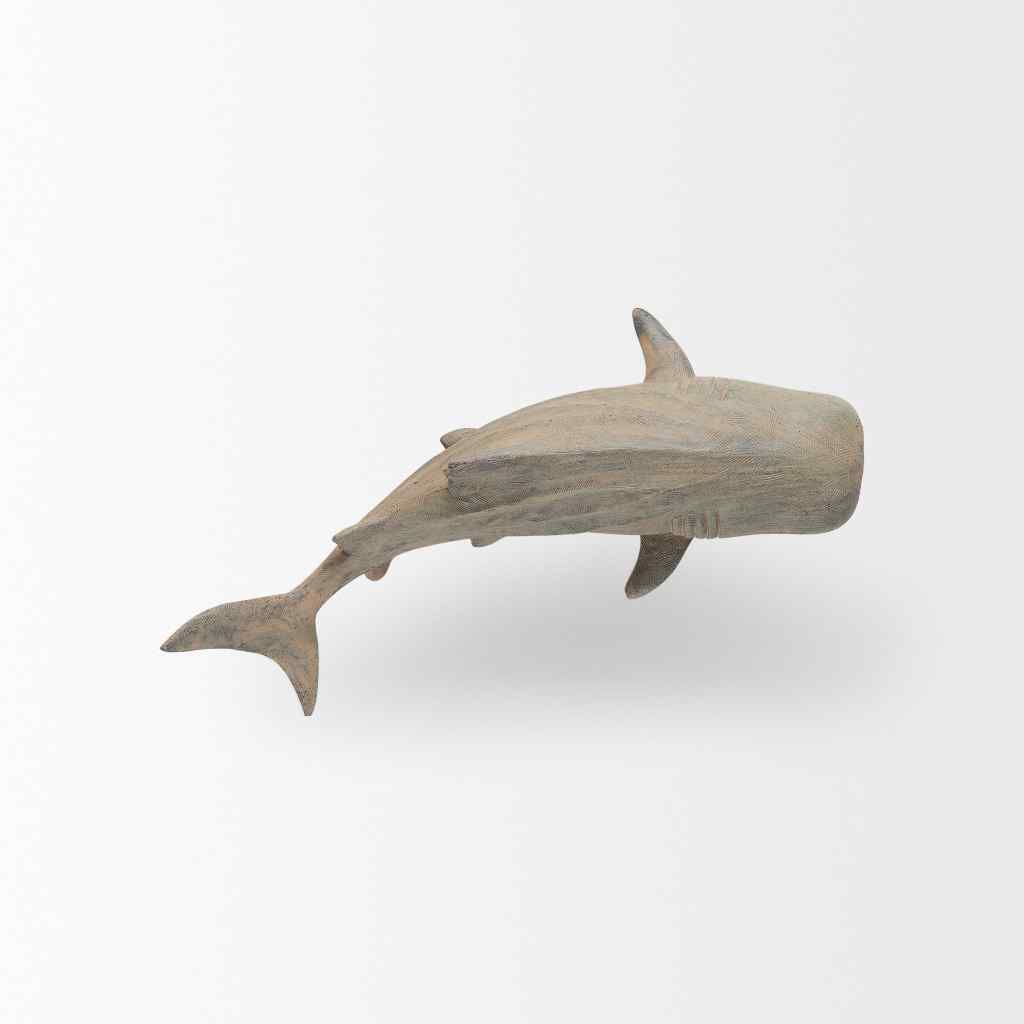 Willa Small Whale Shark Sculpture Gray