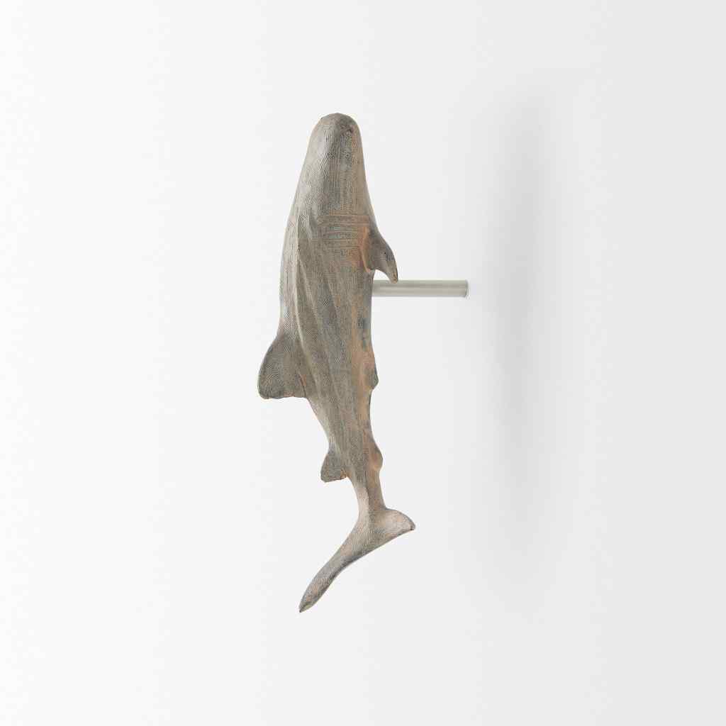 Willa Small Whale Shark Sculpture Gray