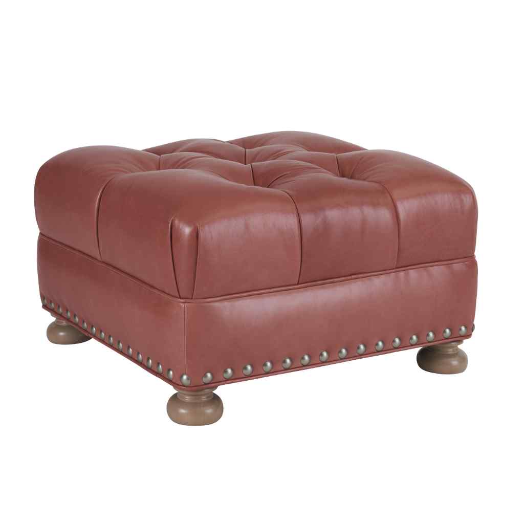 Winslow Leather Ottoman Brown