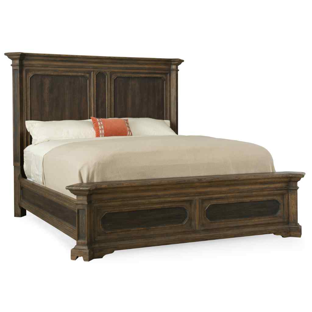 Woodcreek Queen Mansion Bed Brown