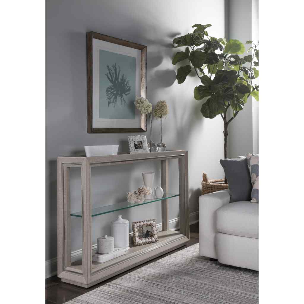 Zeitgeist Linen Console Gray