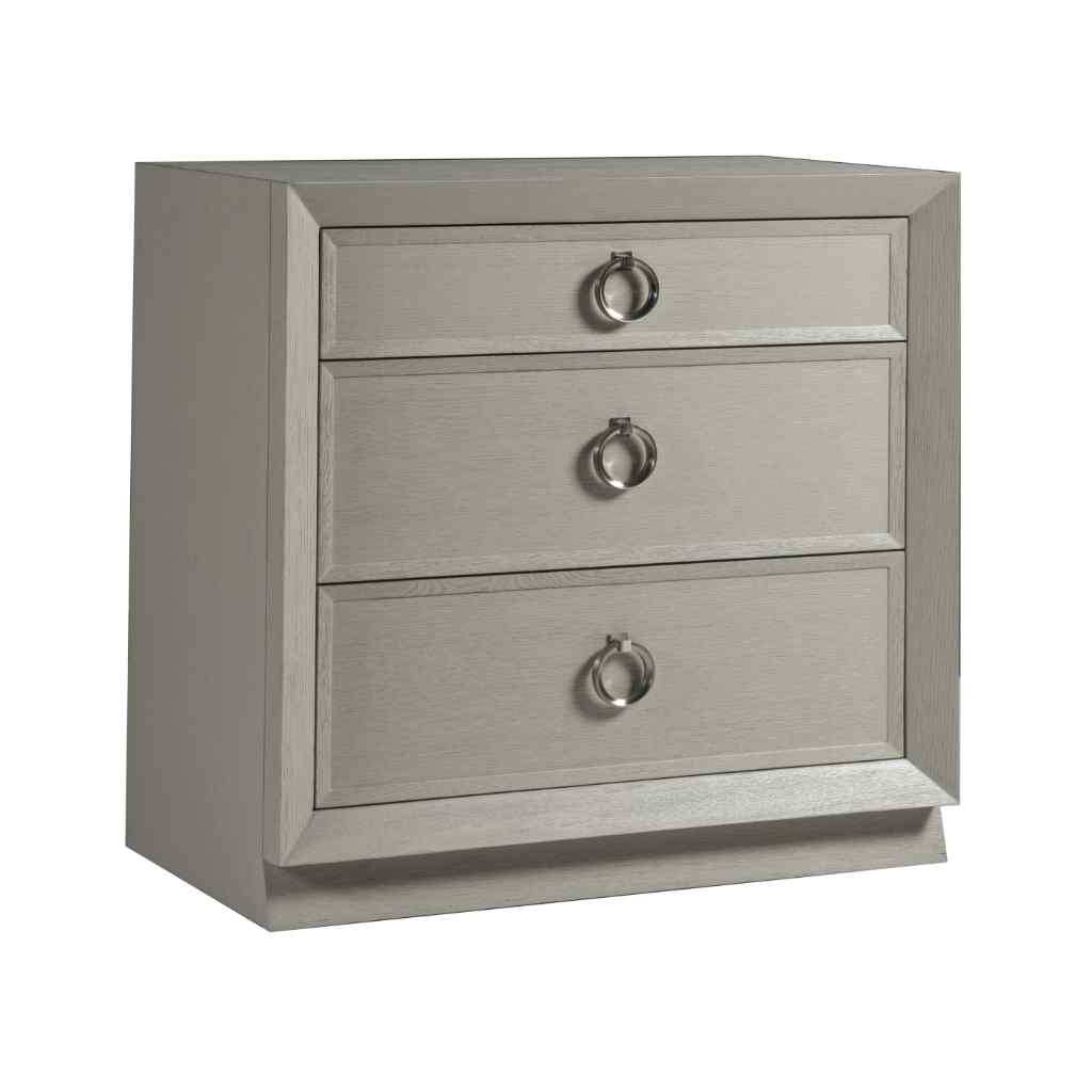 Zeitgeist White Drawer Hall Chest Gray