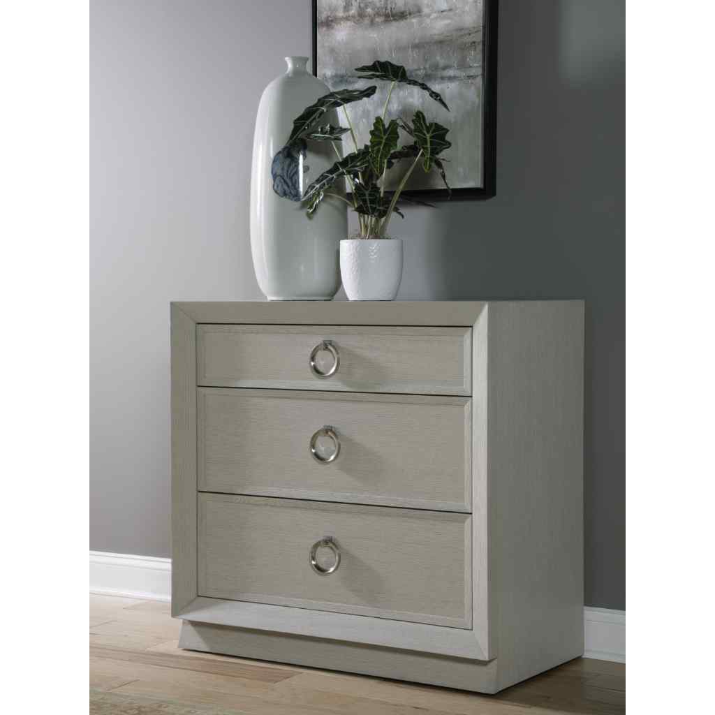 Zeitgeist White Drawer Hall Chest Gray