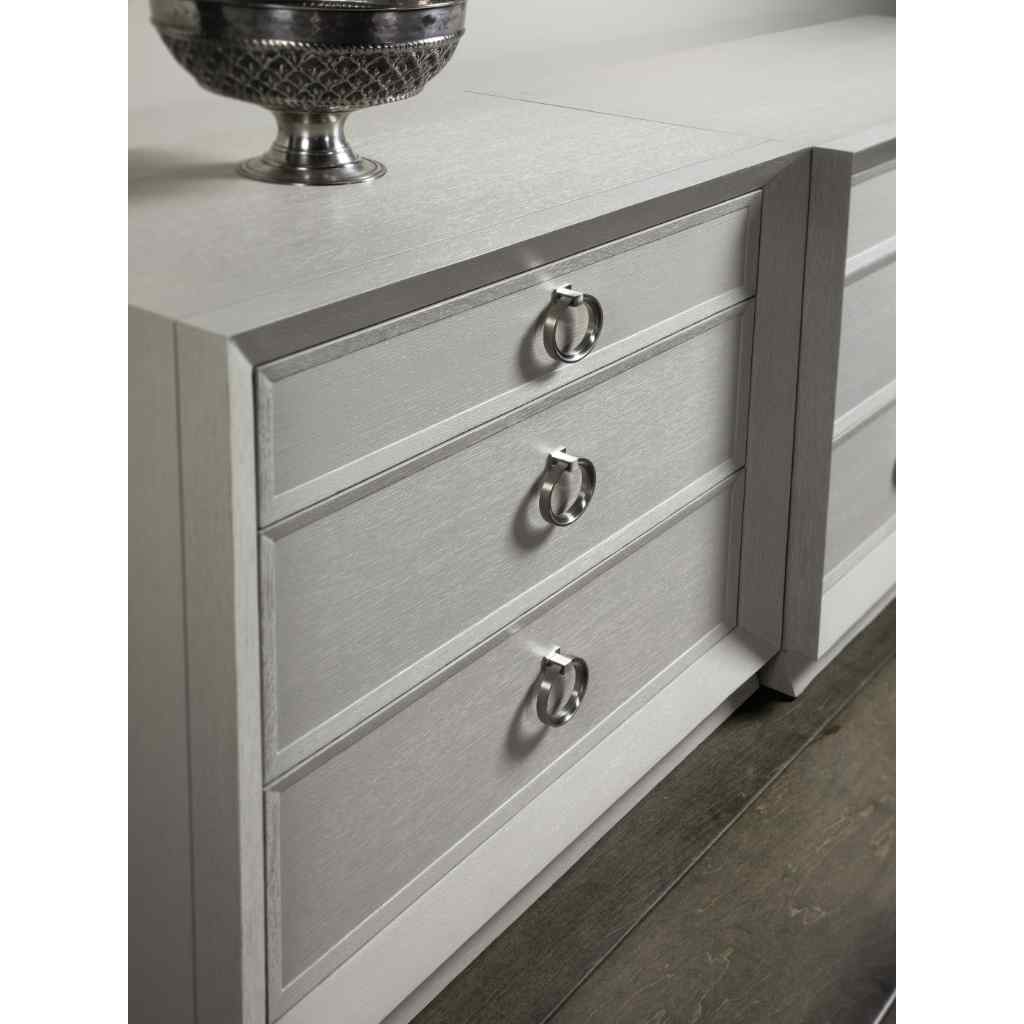 Zeitgeist White Drawer Hall Chest Gray