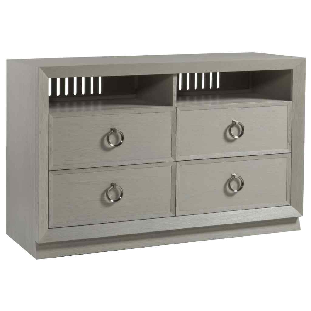 Zeitgeist White Media Console Gray