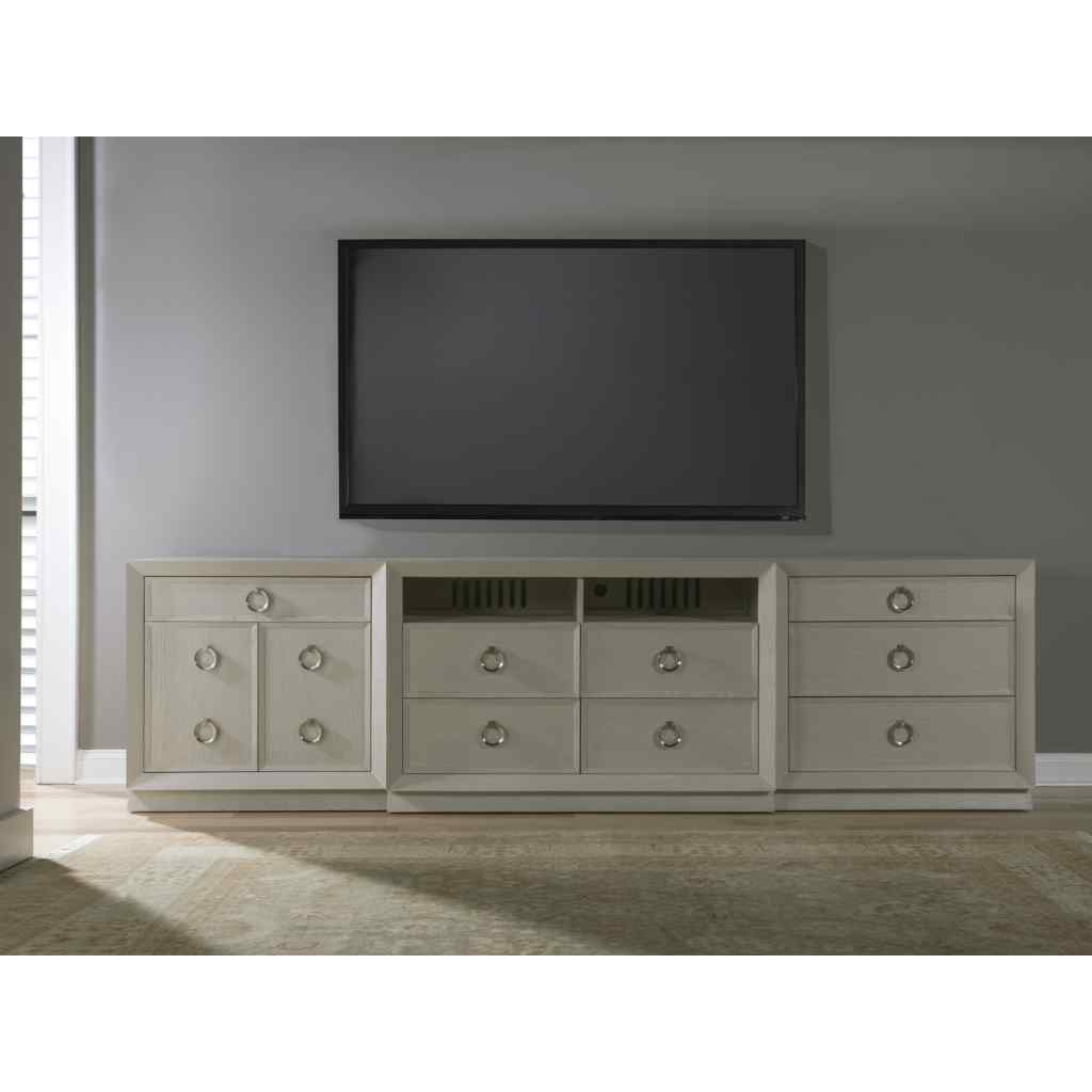 Zeitgeist White Media Console Gray