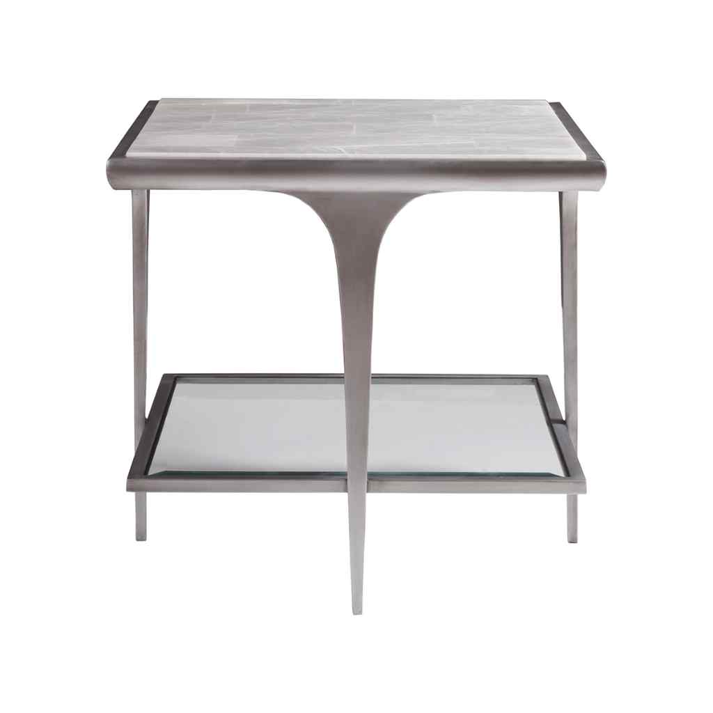 Zephyr Square End Table Gray