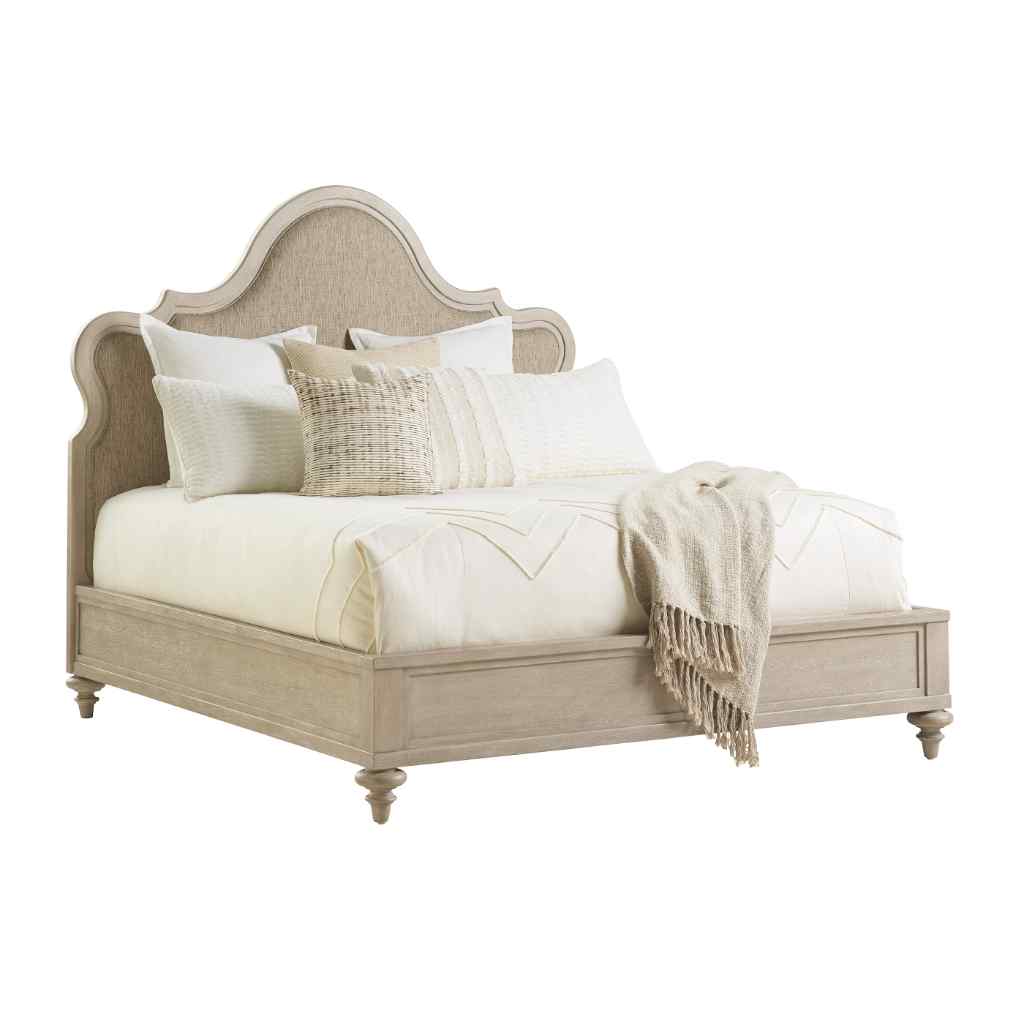 Zuma Upholstered Panel Bed Queen / Seadrift